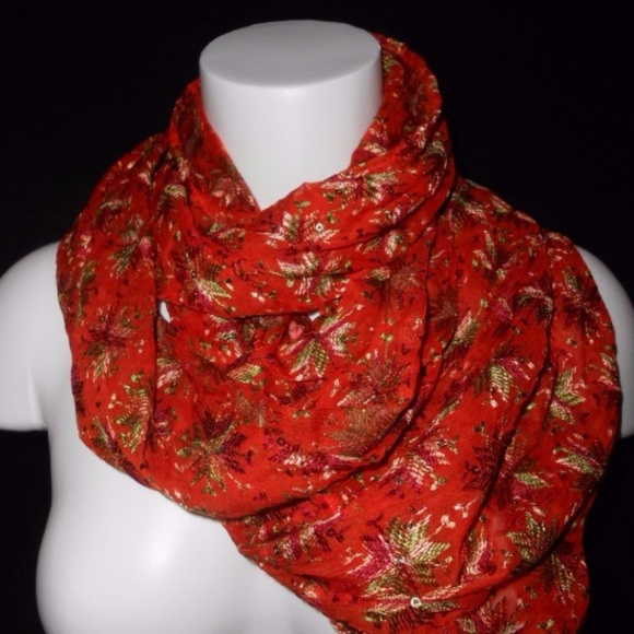 Lightweight Infinity Scarf Rust Colored Crinkle - Picture 2 of 6